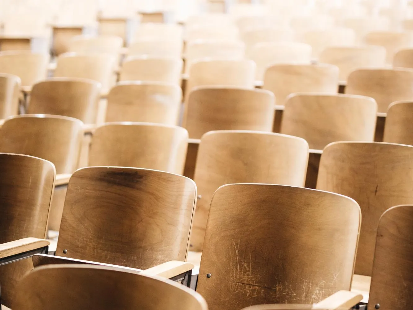 rows of audience seats