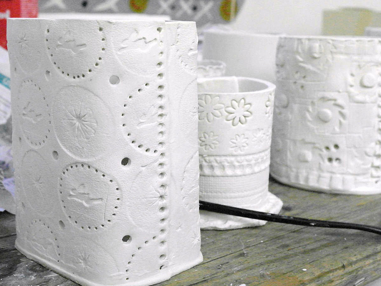 Porcelain Paperclay and Print Techniques - Ceramic Houses & Tea Light Holders (Foundation EXTRA)