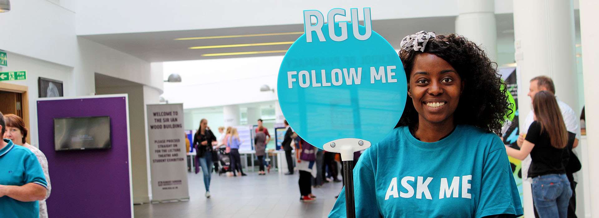 student tour guide at open day