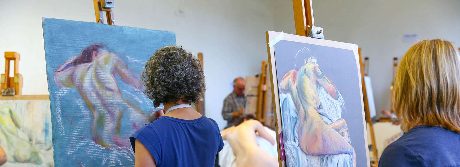 people painting life studies
