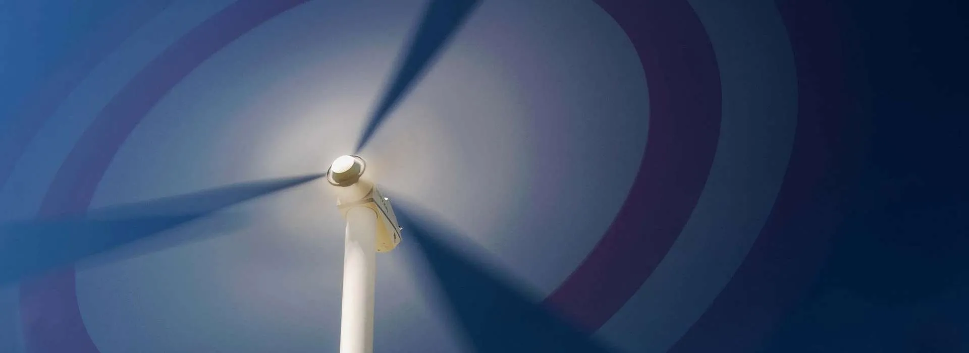 close up of a wind turbine