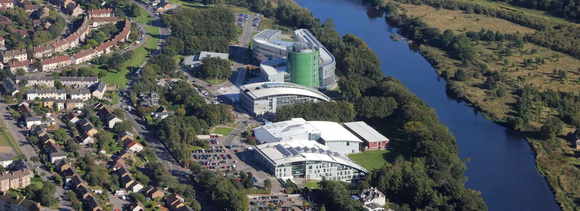 Aerial view of the campus