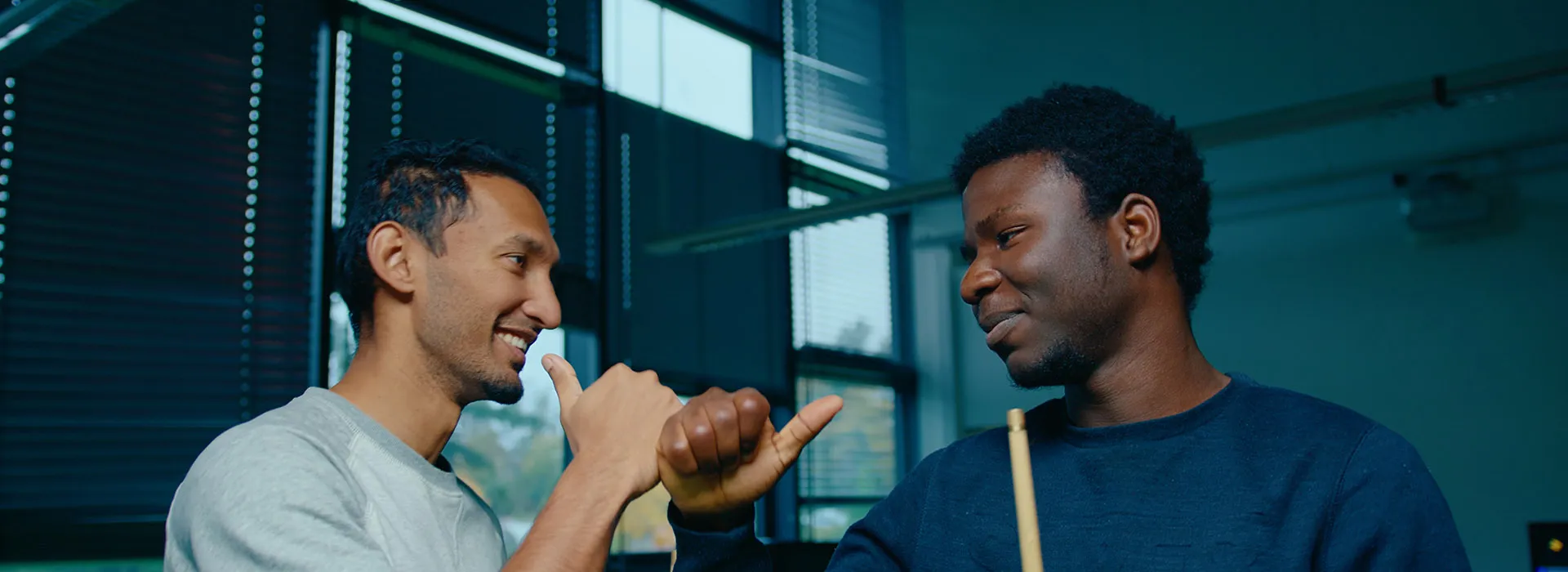 Two students chatting