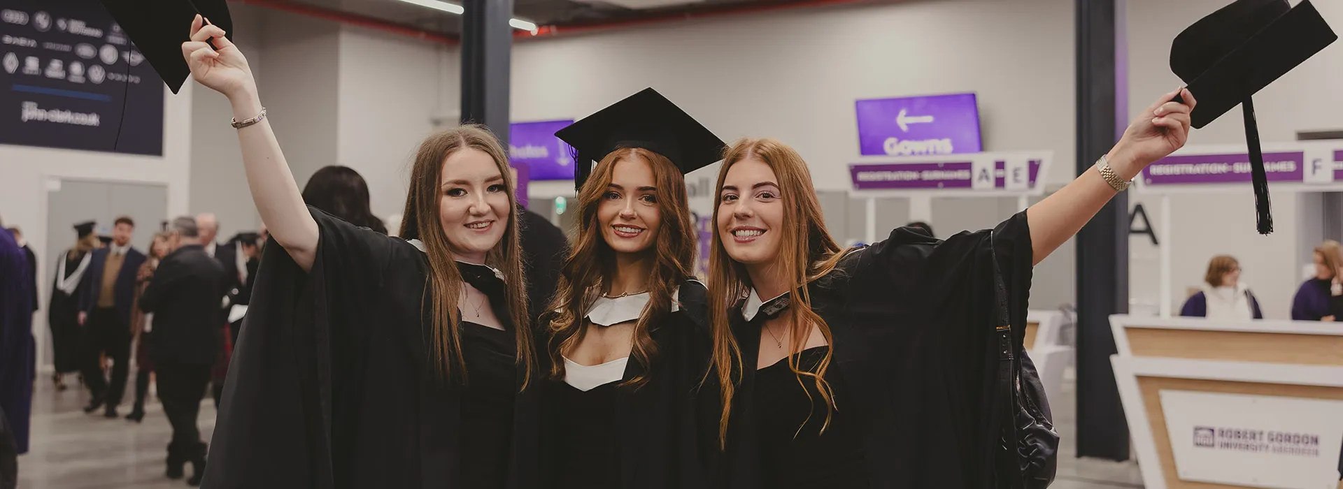 Three RGU graduates celebrate at P&J Live