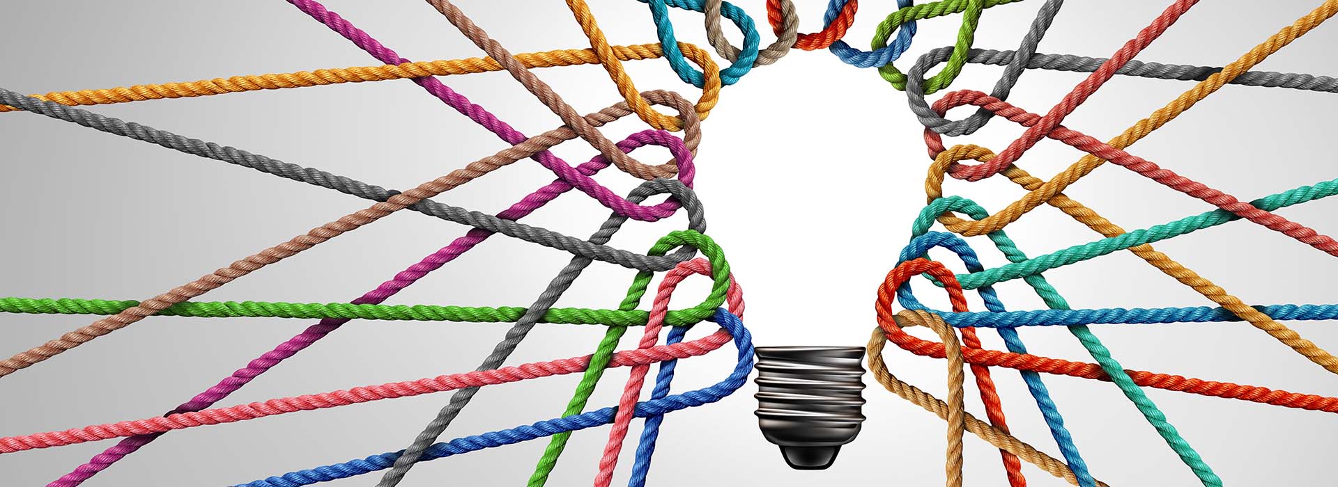 graphic showing a lightbulb and coloured string