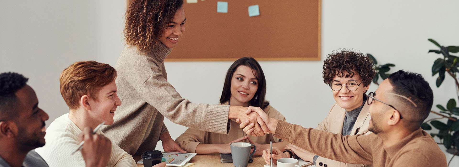 people shaking hands