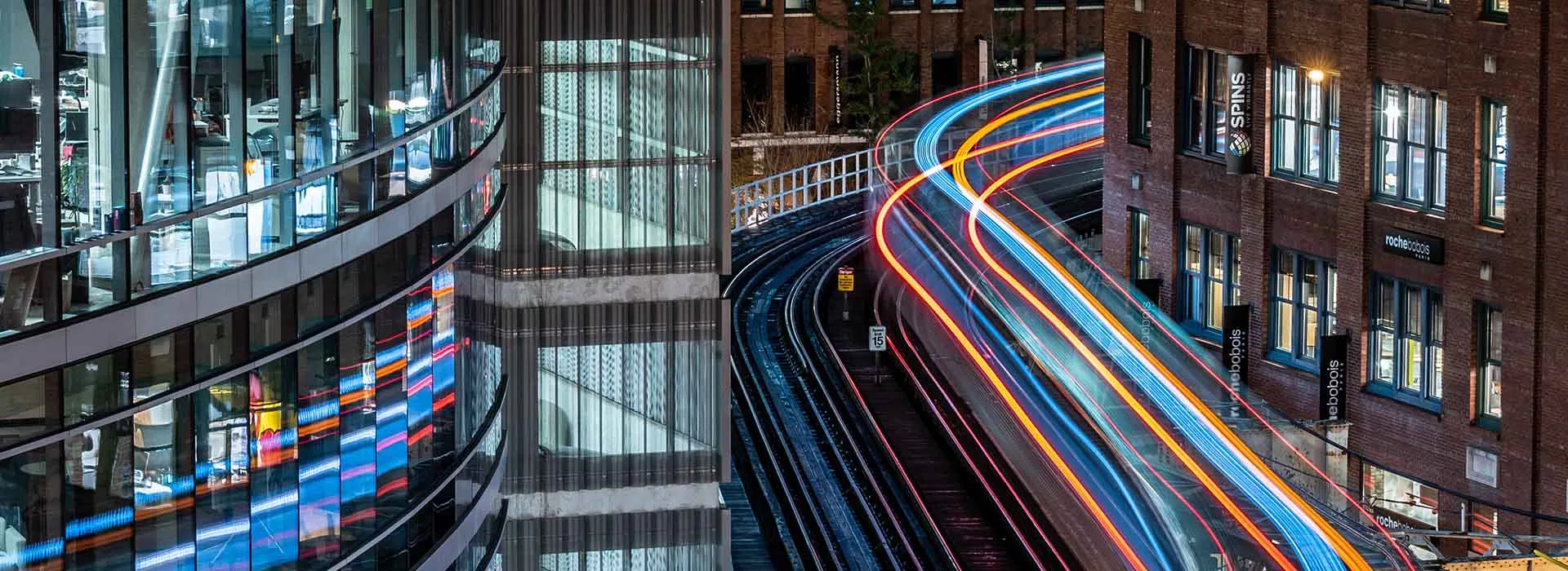long exposure photo of city road