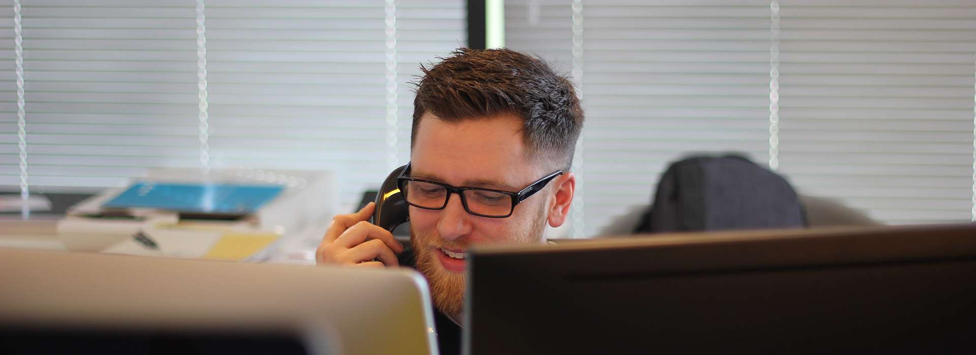 man in an office