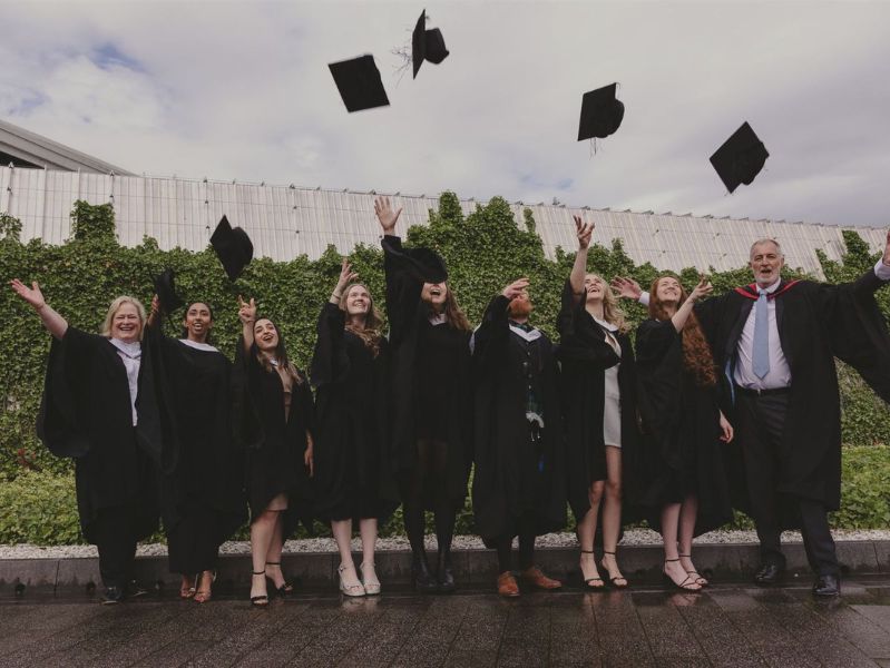 RGU graduates celebrating at P&J Live, Aberdeen