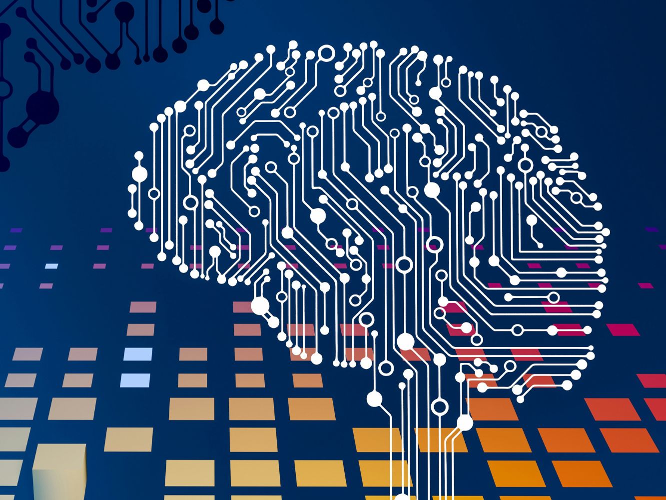 A human brain mapped by electronic circuits