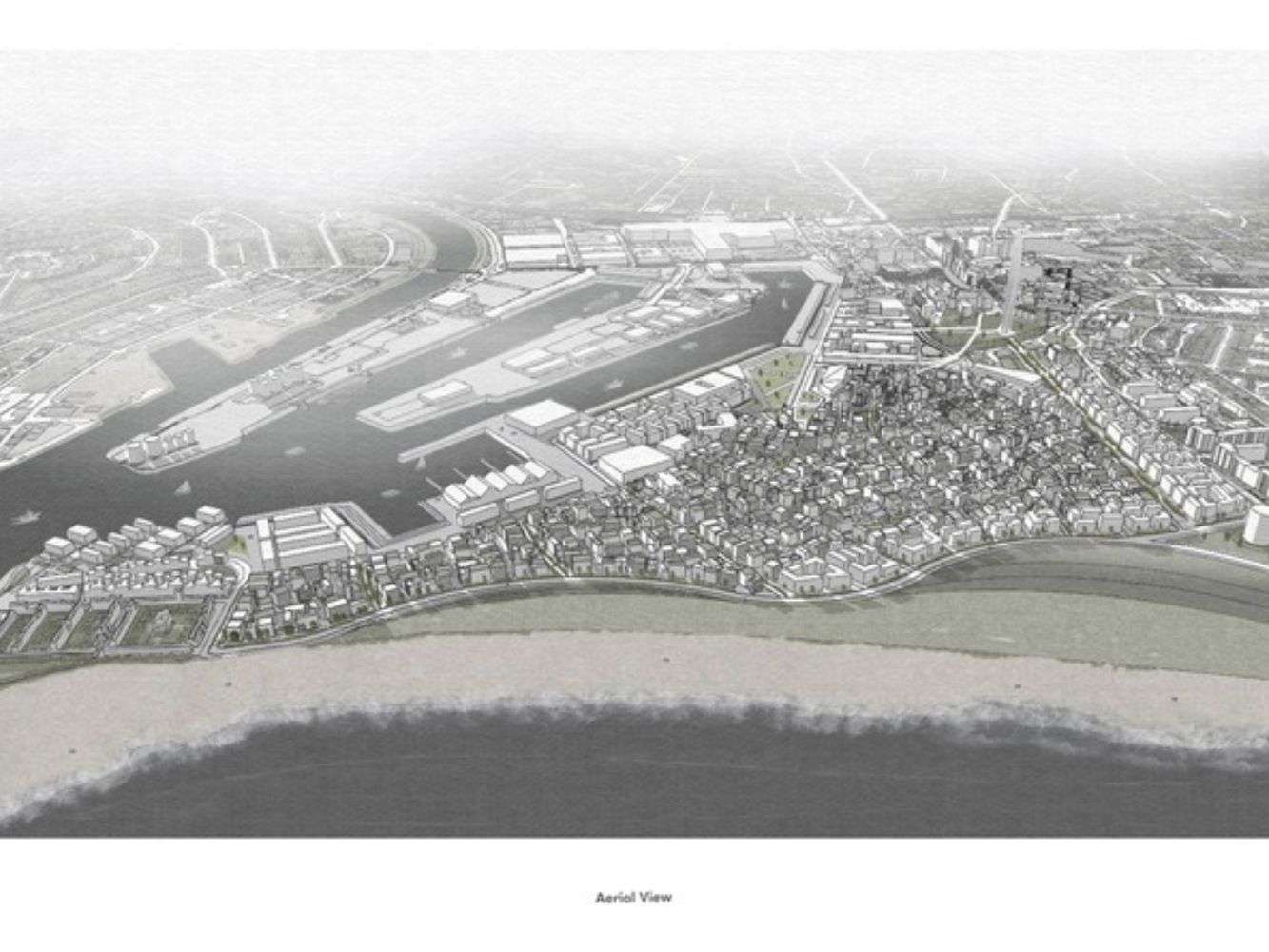 Aerial View of the proposed village of St.Clements
