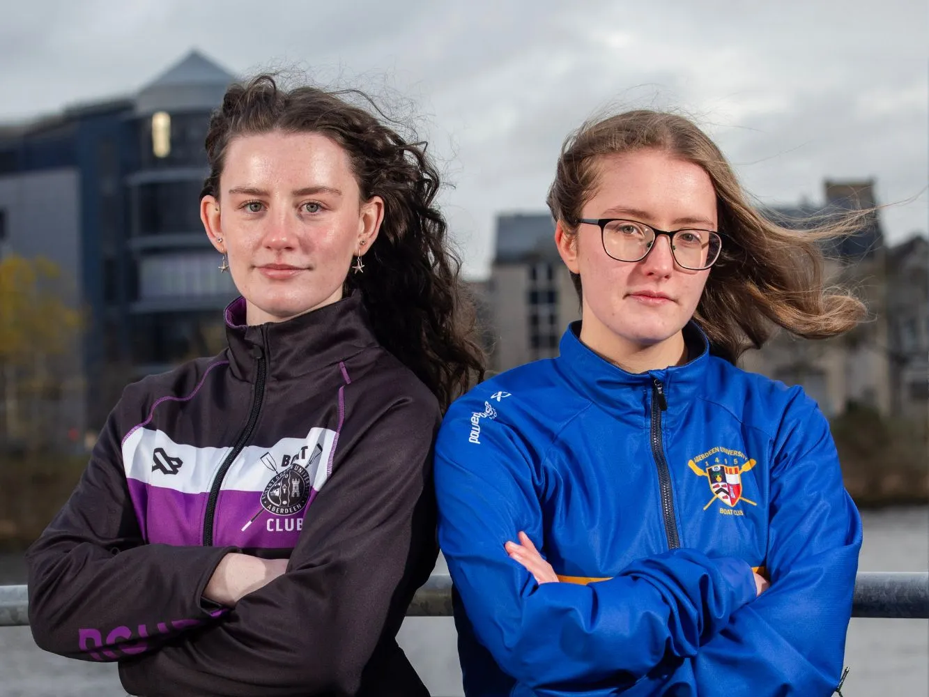 Robert Gordon University captain Ellis Flett and University of Aberdeen captain Heather Monaghan. Credit: Scott Carr