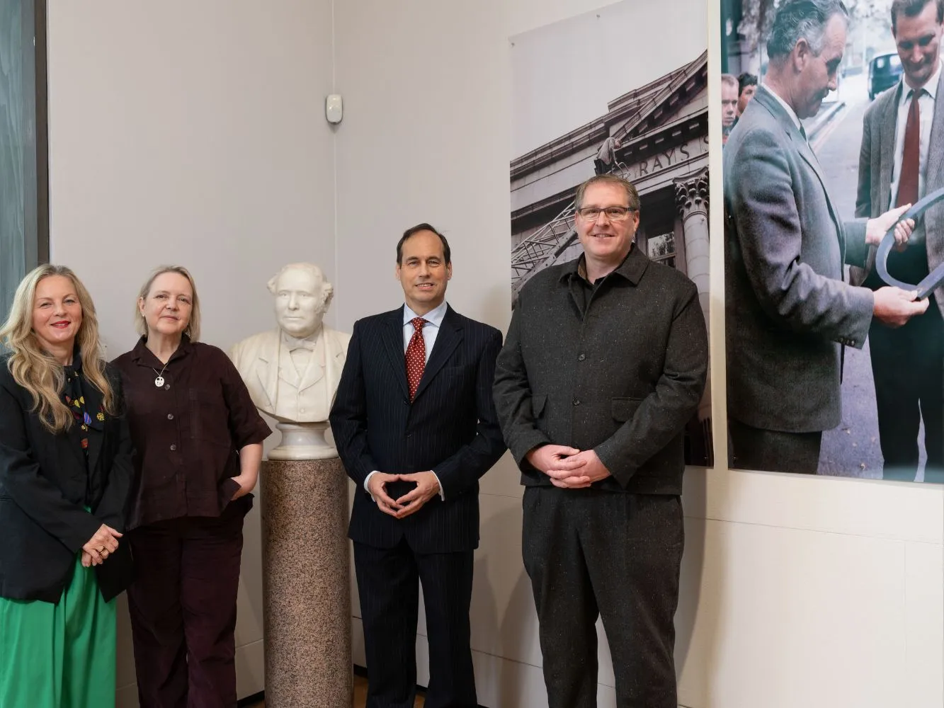 Sally Reaper and Dr Judith Winter, curators of Gray’s School of Art: 140 years - Never Make a Head Bigger than a Melon, Martin Greig, Aberdeen City Council and Professor Dan Allen, Dean of Gray’s School of Art