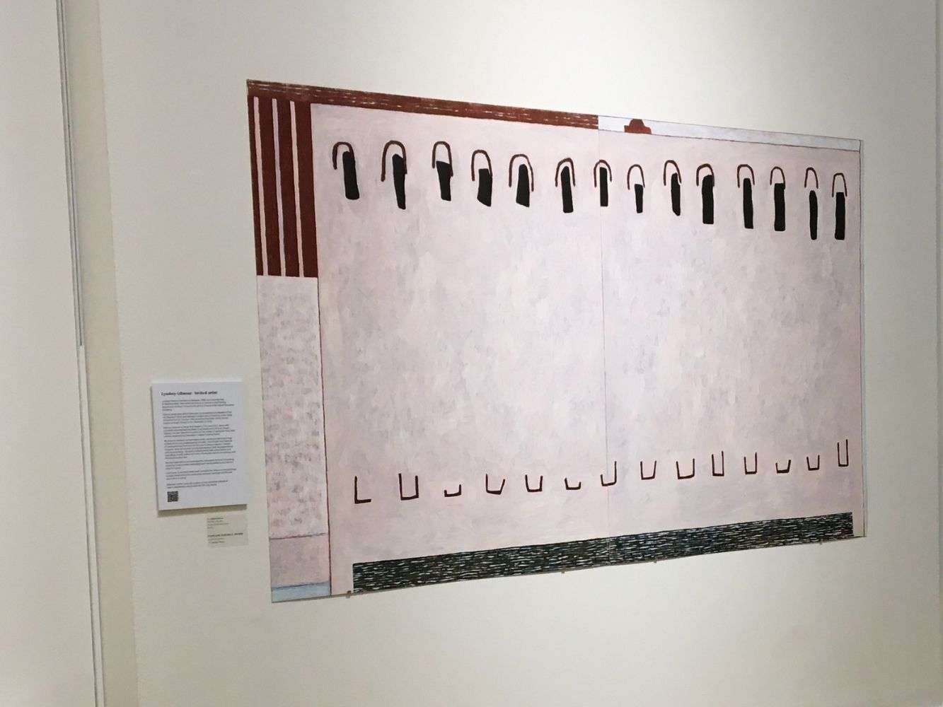 Lyndsey Gilmour’s award winning oil painting on steel, entitled, ‘First Floor Left’.