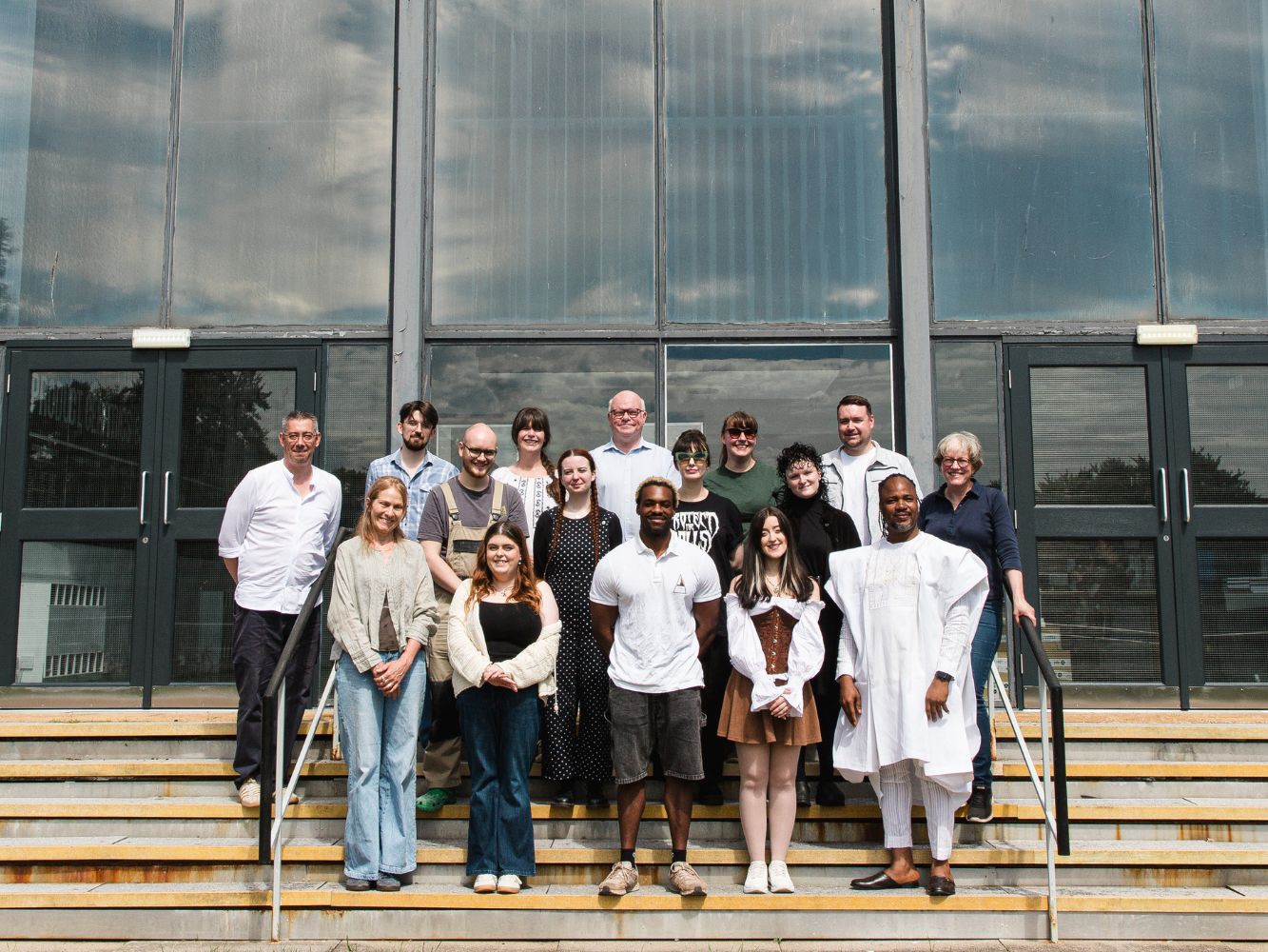 David Blyth (left) Postgraduate Co-ordinator at Gray's School of Art with the 2025 cohort