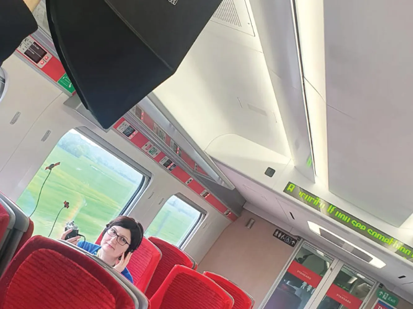 Dr Maja Zećo on a train