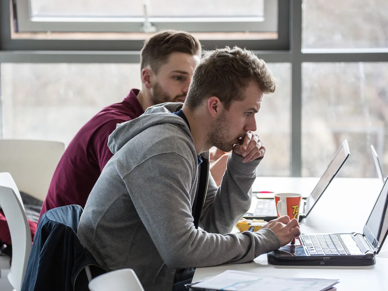 students on campus
