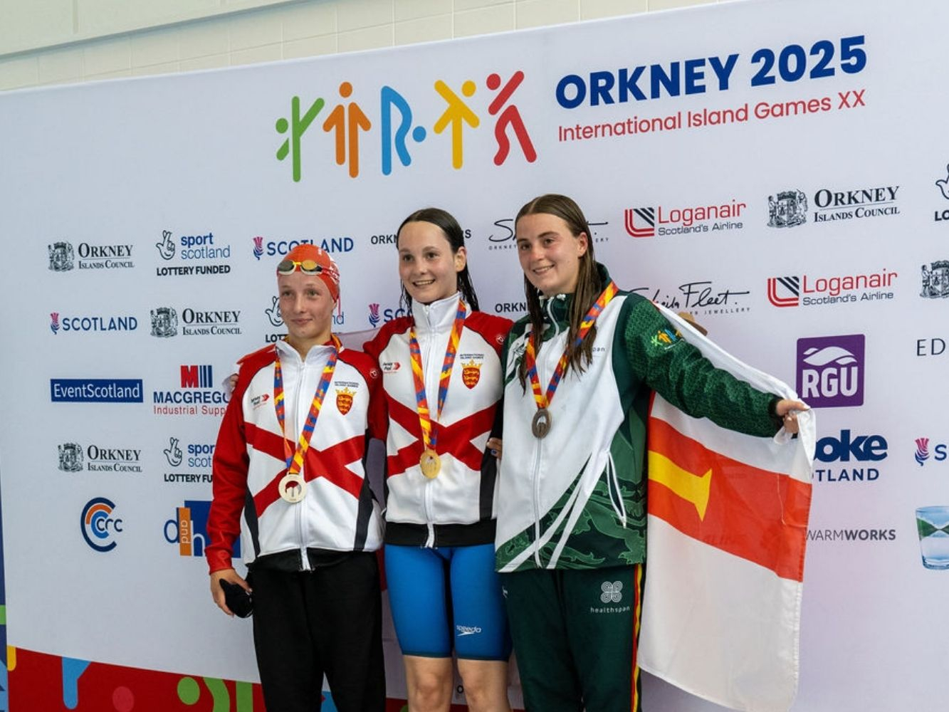 Swimmers on the podium at Orkney 2025 Swimmers on the podium at Orkney 2025