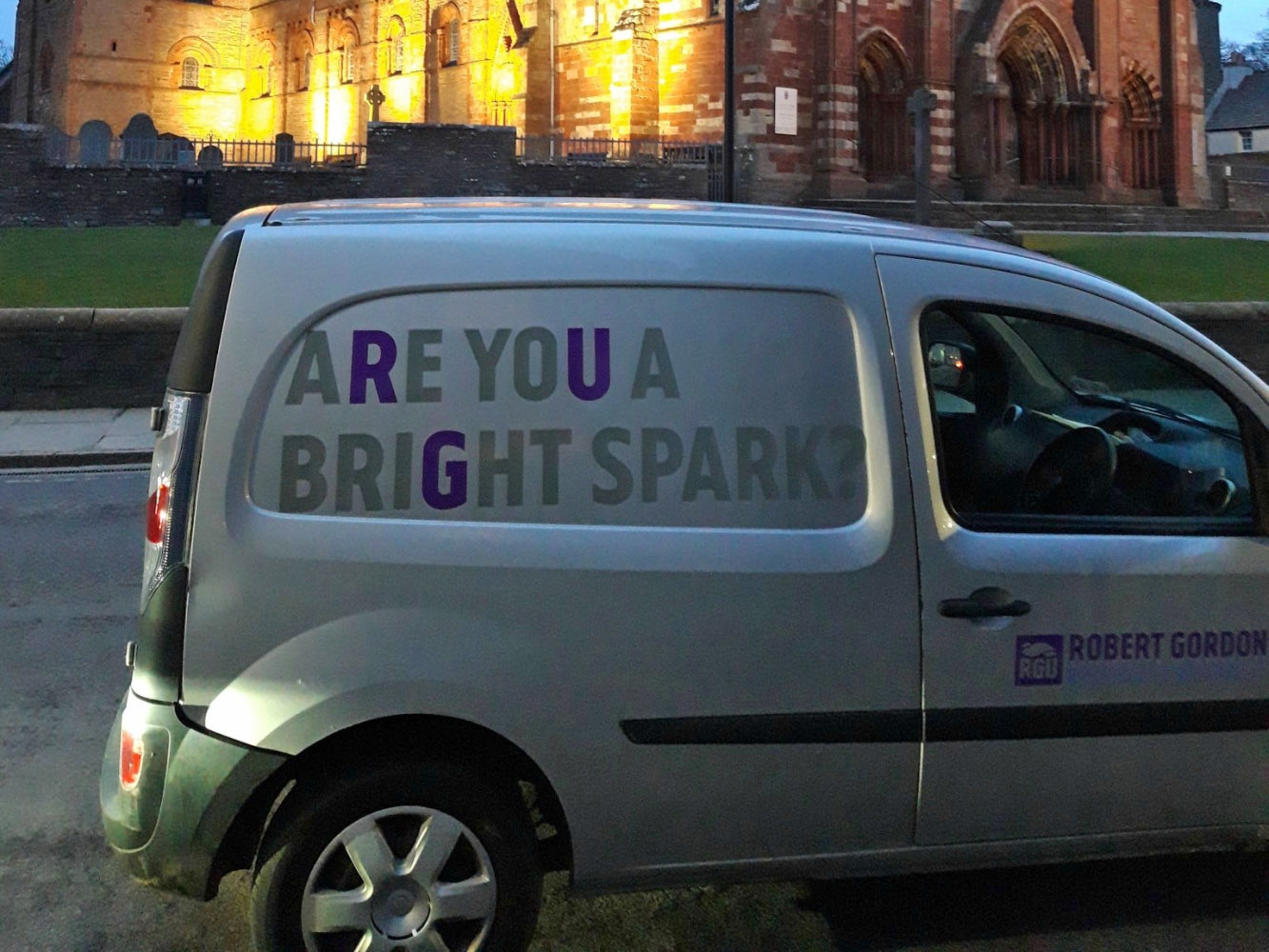 RGU Kangoo electric van travels through Orkney