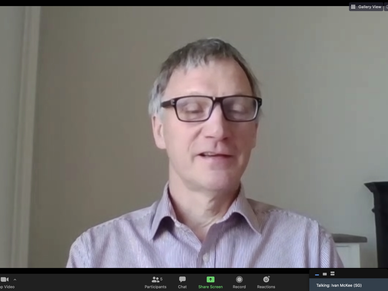 MSP Ivan McKee during virtual event