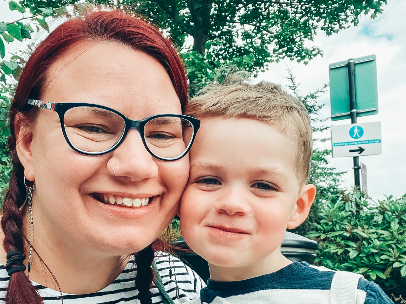 Camilla Erika-Campbell and son