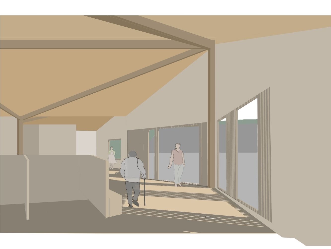 Architectural rendering of building inspired by architecture in Isle of Lewis