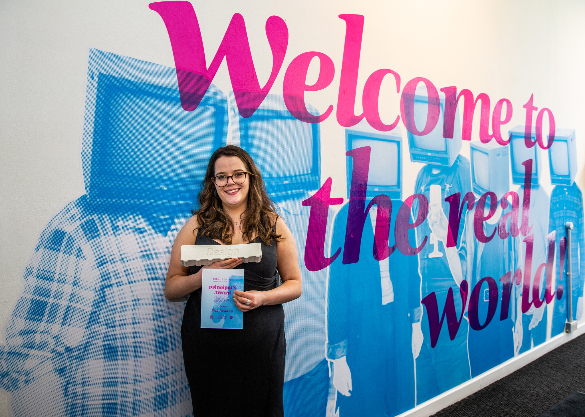 Winner of the Principals Award for Design Beth Davidson poses with award