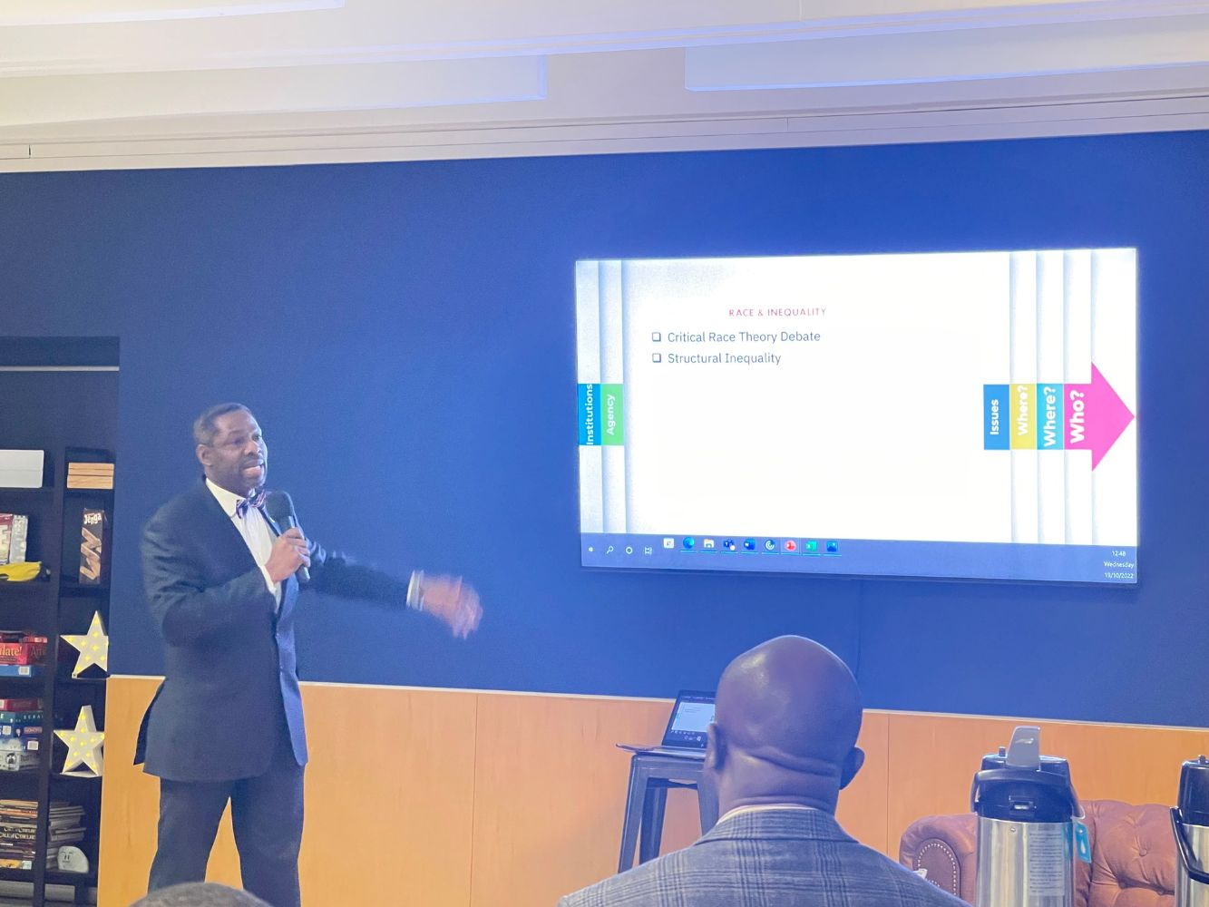 Lecture taking place at Who Am I event