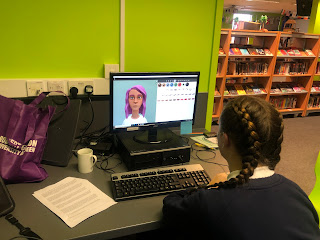 Hazlehead Academy school pupil working on the story Lucy the Influencer