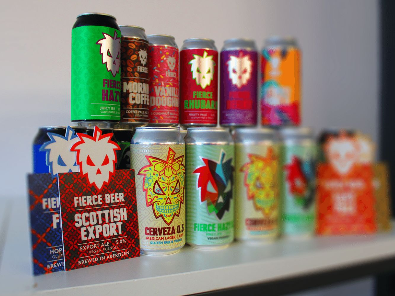 Fierce Beer cans