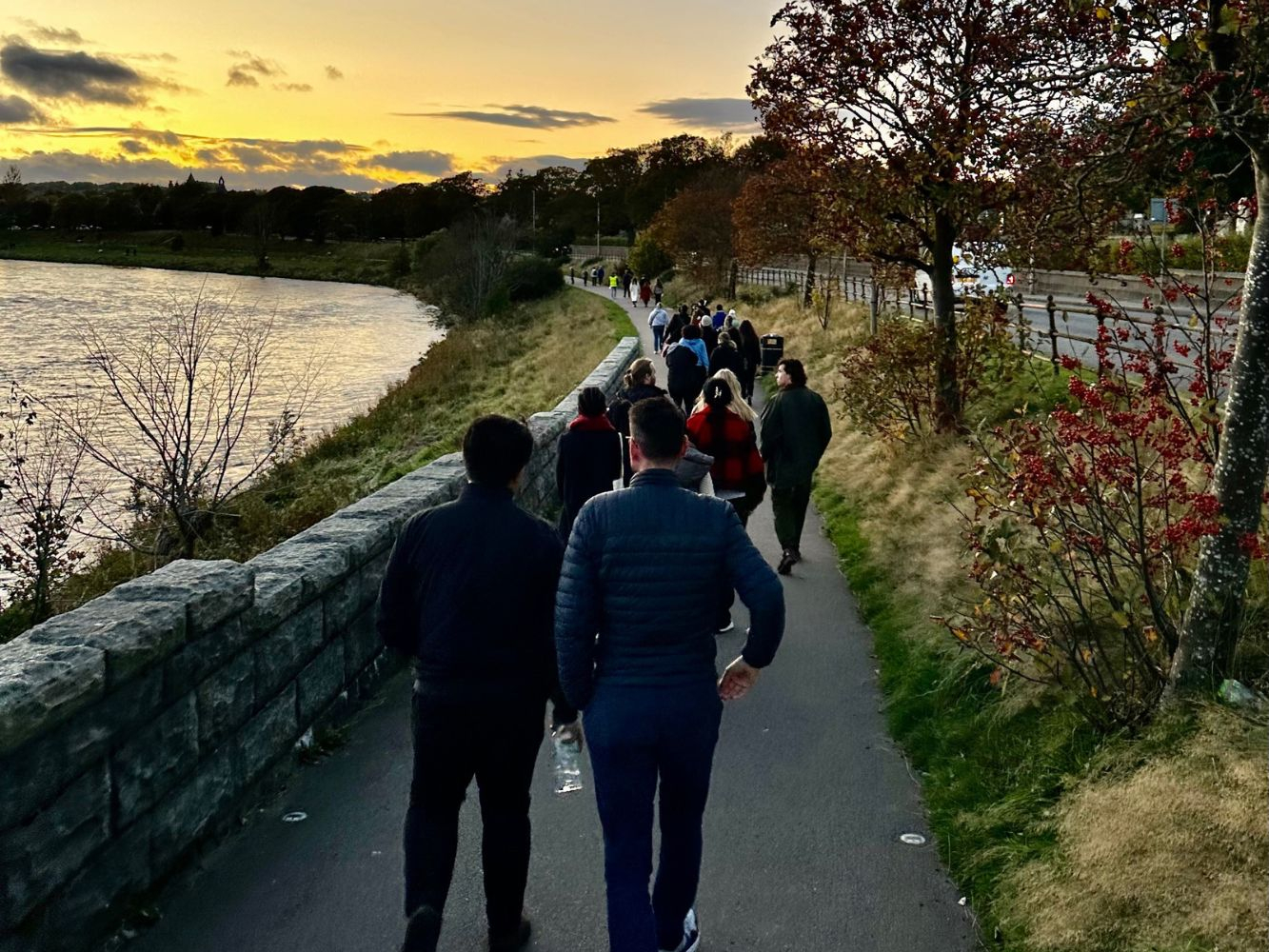 Walking along the River Dee