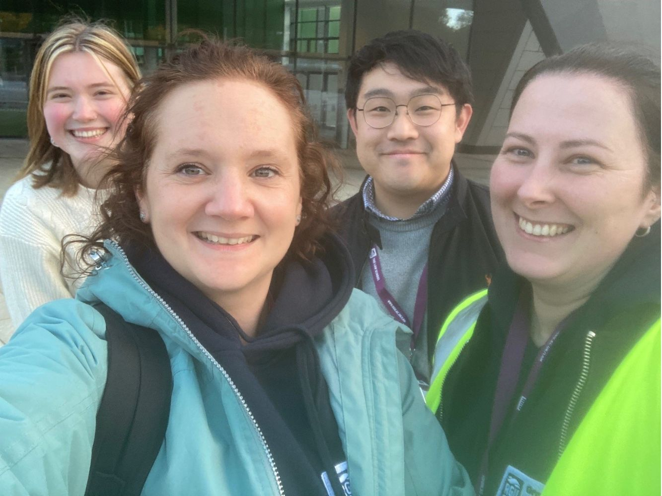 L-R: Mia Agnew, Rebecca Cox, Charles Mak, Rachel O'Neil