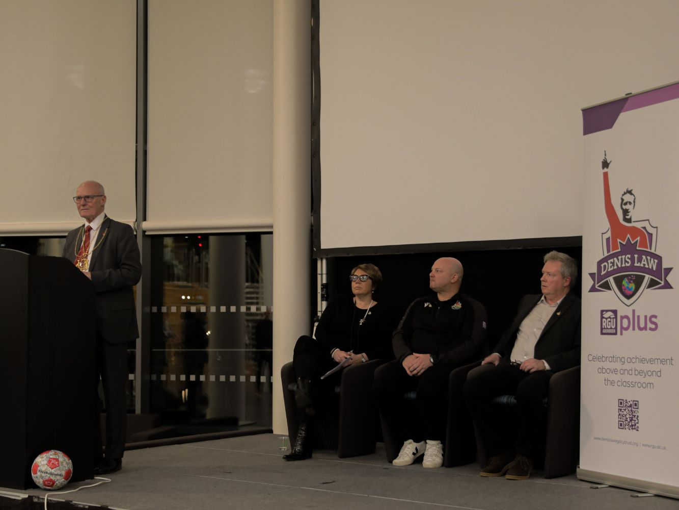 Lord Provost David Cameron speaks at the launch event
