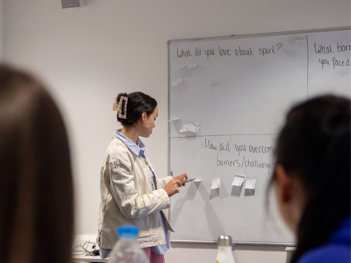 Joanna Bell leading a session on widening access and female participation