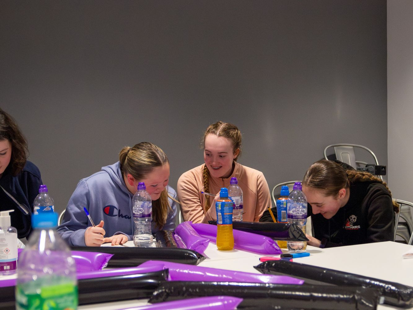 Female participants taking part in a widening access session