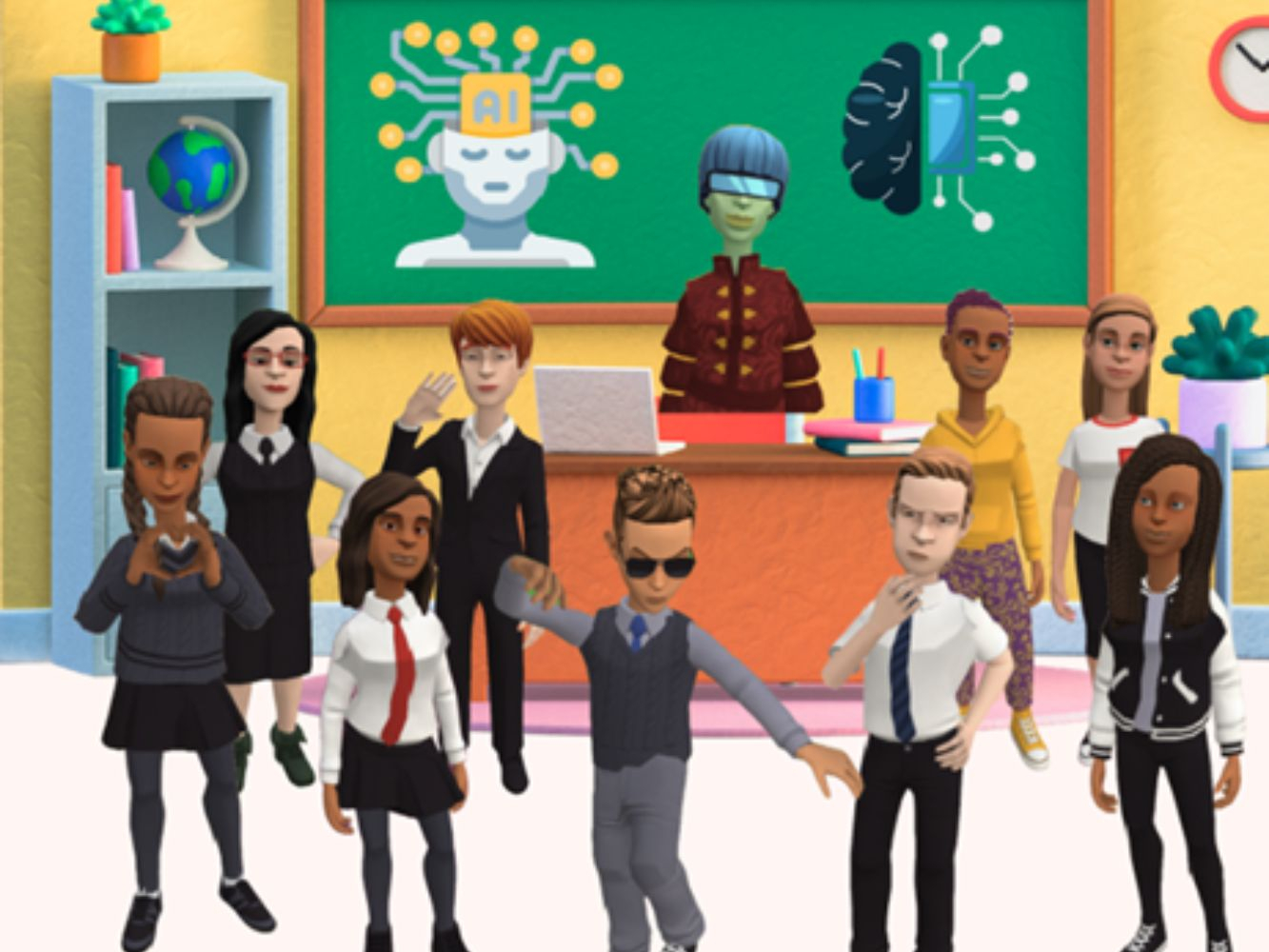 Characters from Maddie is Online animation