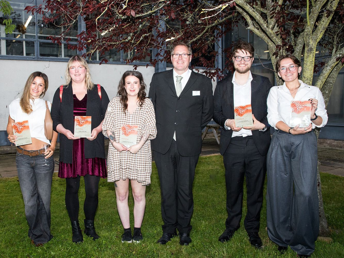 Prize winners with Professor Dan Allen
