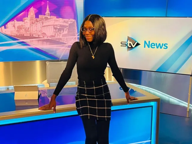 Student Hannah on placement at STV