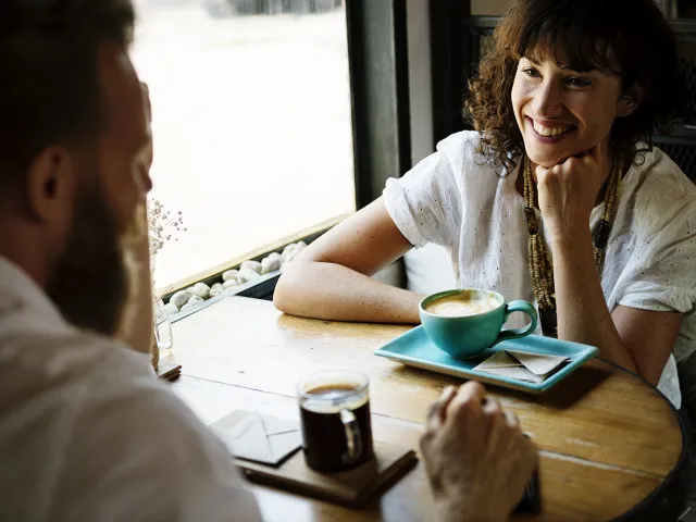 people smiling at one another