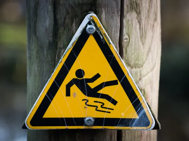 slip hazard sign