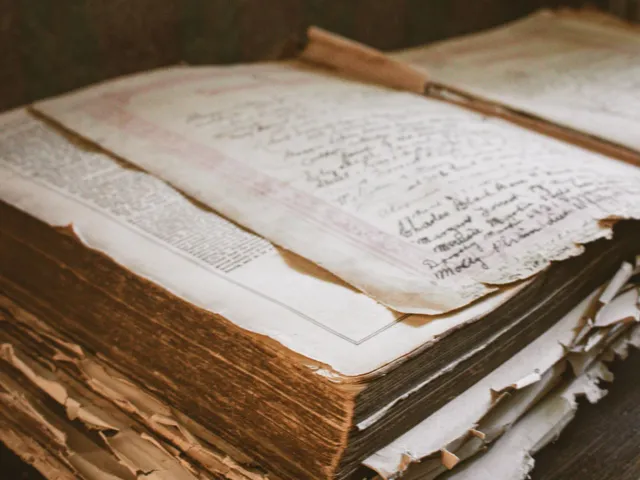earworn antique book