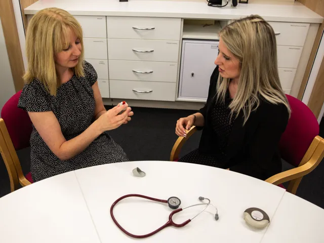 pharmacy students in the simulation centre
