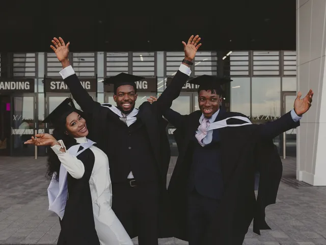 Three RGU graduates celebrate at P&J Live