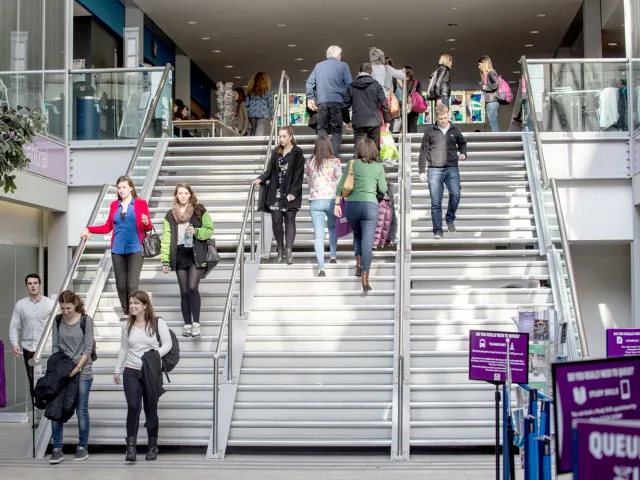 students on campus