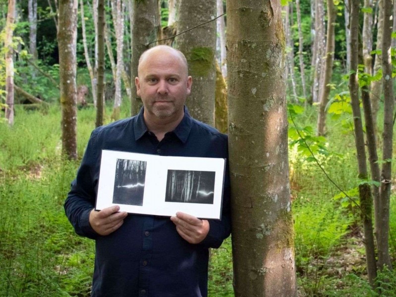 Gray's School of Art. BA Photography Graduate Paul Nicol with his portfolio