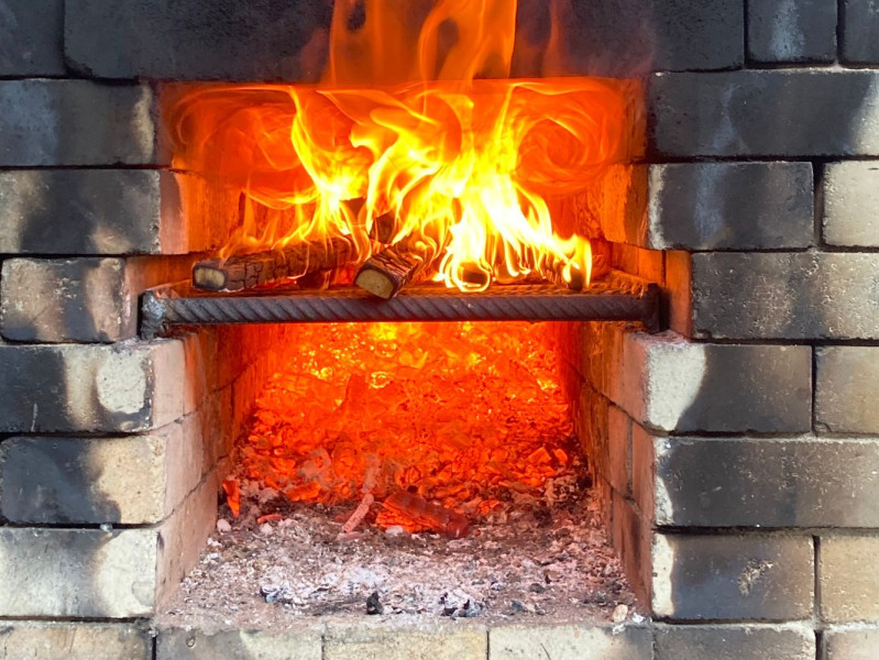 Fire in wood kiln