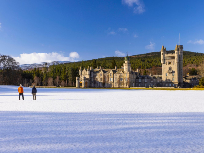 Balmoral Castle under the snow