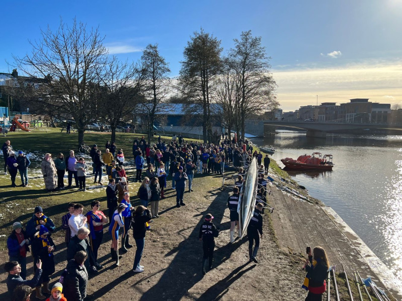 RGU first crew carrying their boat