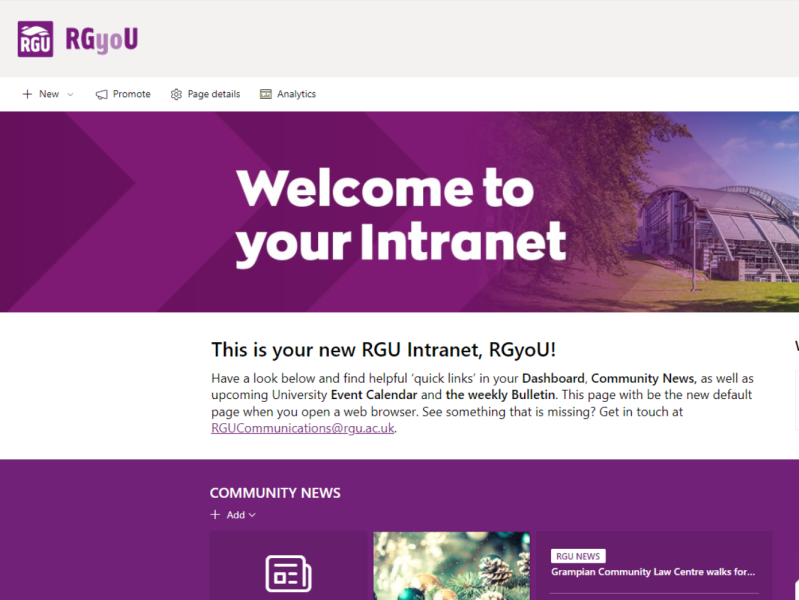 RGyoU Intranet screenshot