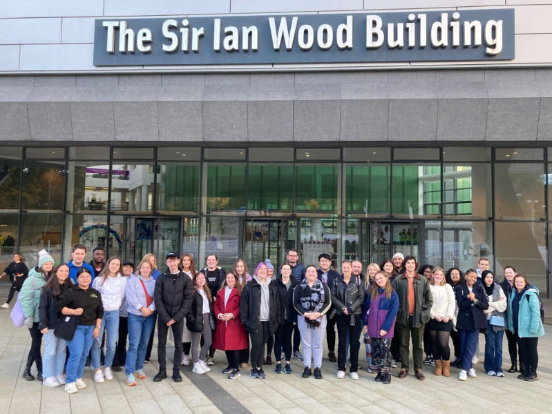 The group gathering outside SIWB before the walk